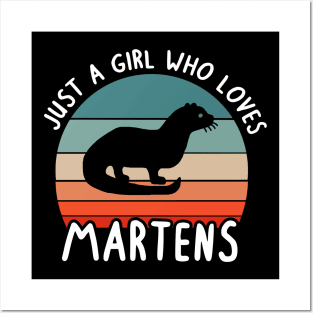 Girl marten love cute animal gift idea Posters and Art